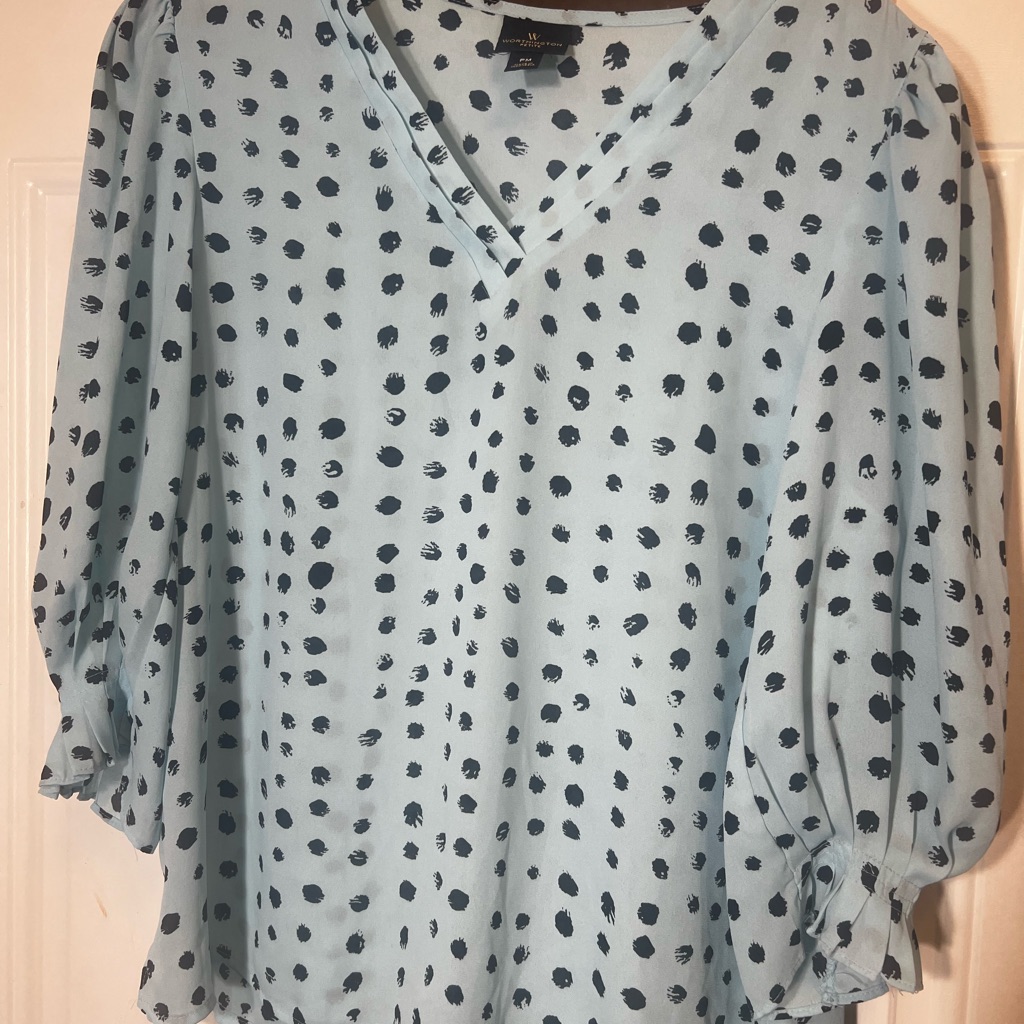 Polka Dot V-Neck Blouse